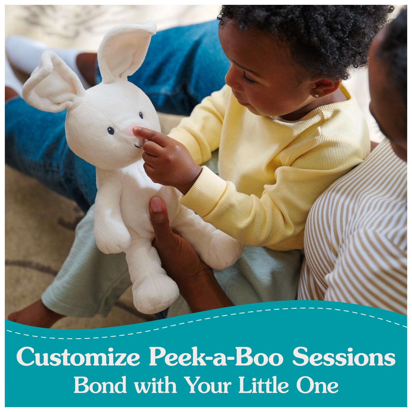 Gund Baby Peek-A-Boo Flora Bunny Plush, Bunny Rabbit Stuffed Animal, Baby Toy For Ages 0 And Up, Cream, 7'' (Batteries Not Requi