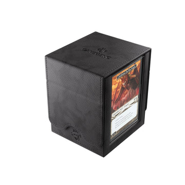 Gamegenic Squire Plus 100+ XL Deck Box - Black, Holds 100 Double-Sleeved Cards, Detachable Slide Case, Armorfyber Surface