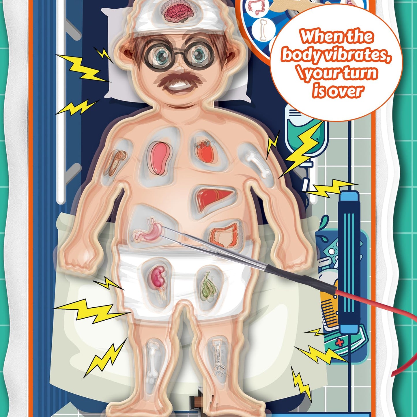 Classic Operate Board Game For Kids Ages 3-8, Fun Games Operate Game Play With Tweezers & Fun Game Pieces, Family Games For Kids