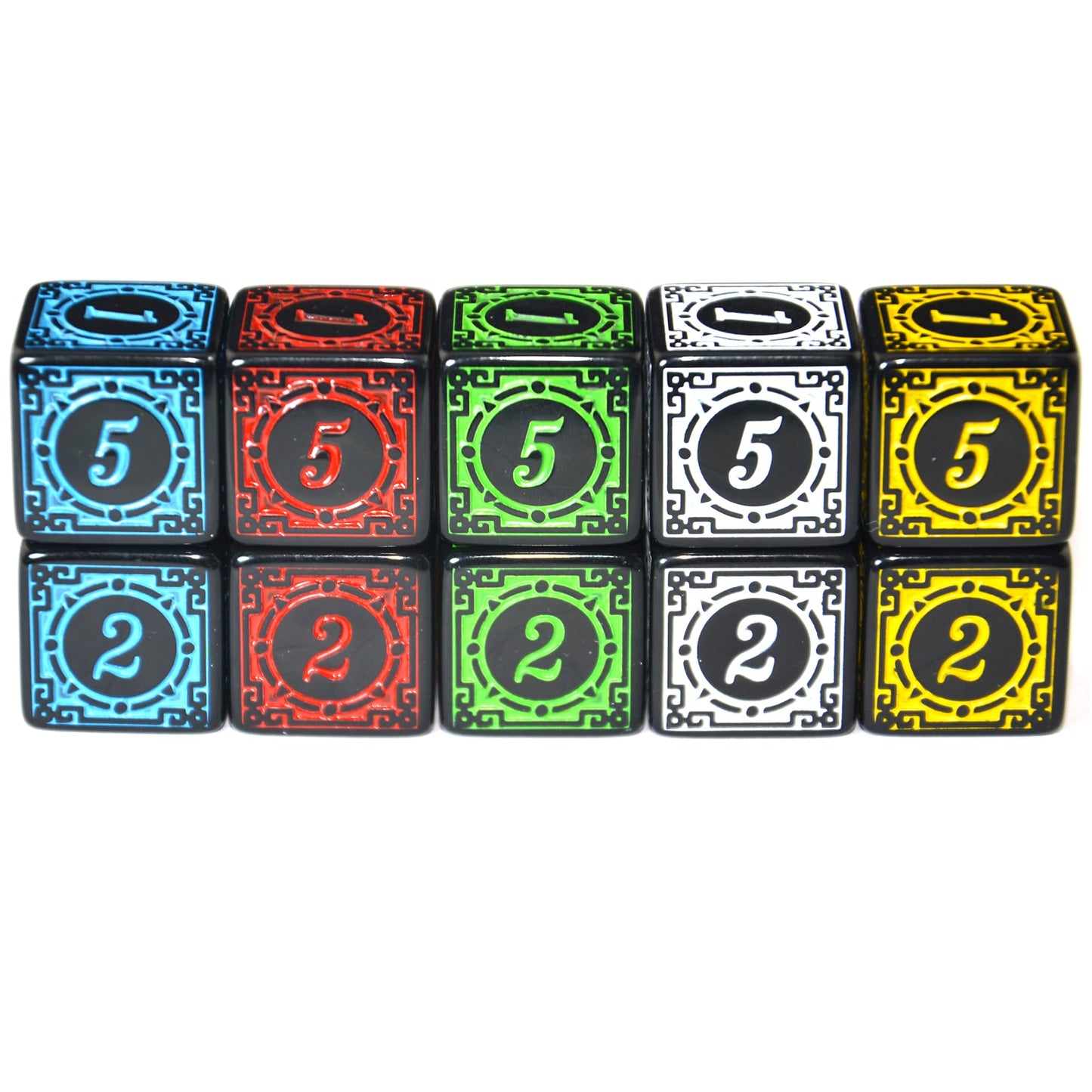 SmartDealsPro 10-Pack D6 Six Sides 16mm Dice Die for DND MTG PRG Wow Table Game Math Teaching (Mix Color)