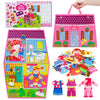 OKOOKO Dress Up House Felt Board 35PCS Double-Sided Foldable Dress Up Teaching Girls Toy Preschool Crafts Storytelling Early Lea