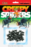 Joker Creepy Mini Spiders Decoration Pack, Black, 16 Ct