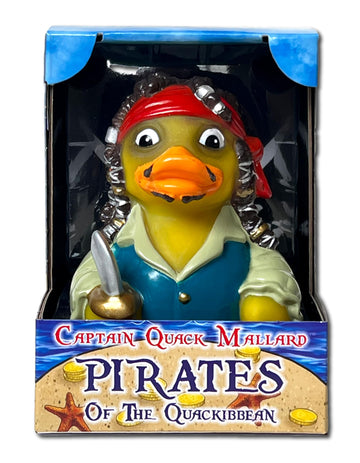 Celebriducks - Captain Quack Mallard - Floating Rubber Ducks - Collectible Bath Toys Gift For Kids & Adults Of All Ages
