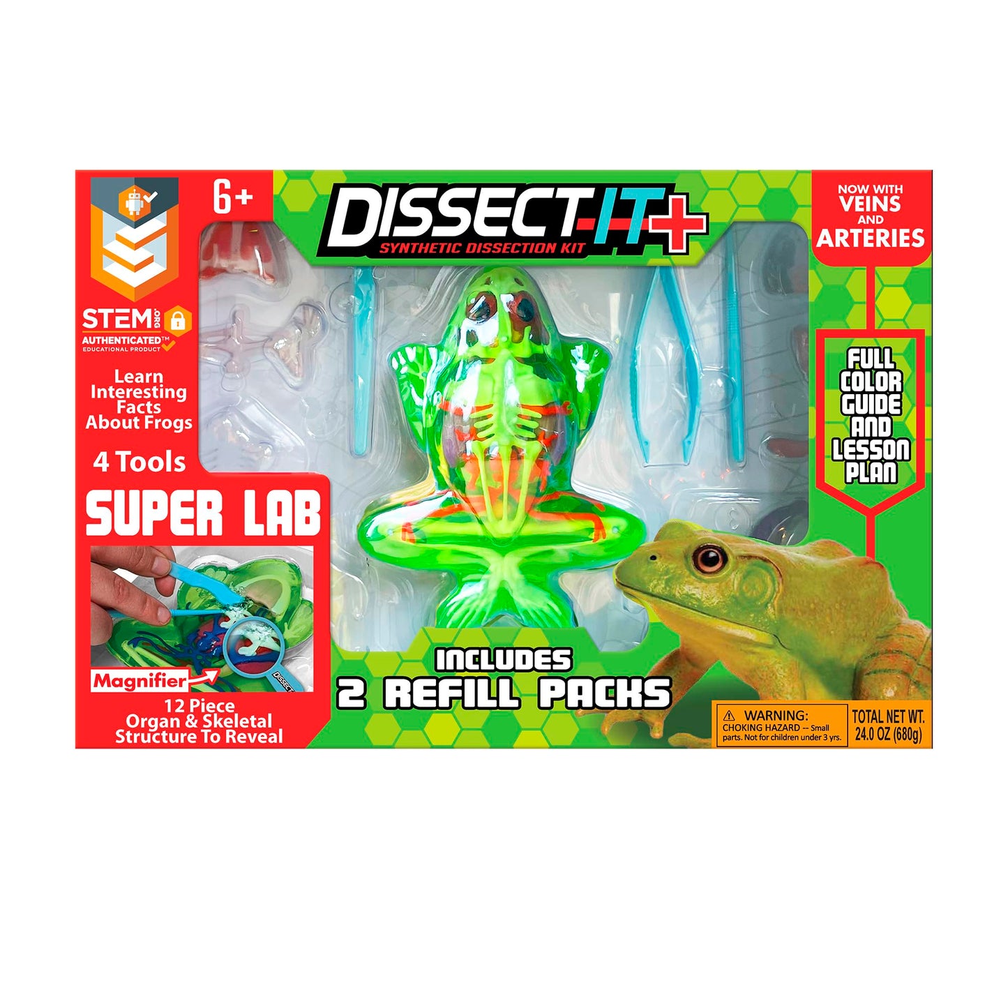 Dissect-It Kit For Kids 6 Plus, Simulated Synthetic Lab Dissection Toy | Frog Super Lab | Authenticated Stem Toys | Kids Learn A