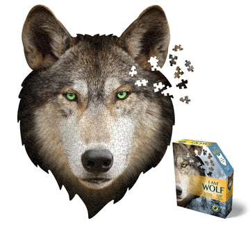 Madd Capp Puzzles - I Am Wolf - 550 Pieces - Animal Shaped Jigsaw Puzzle