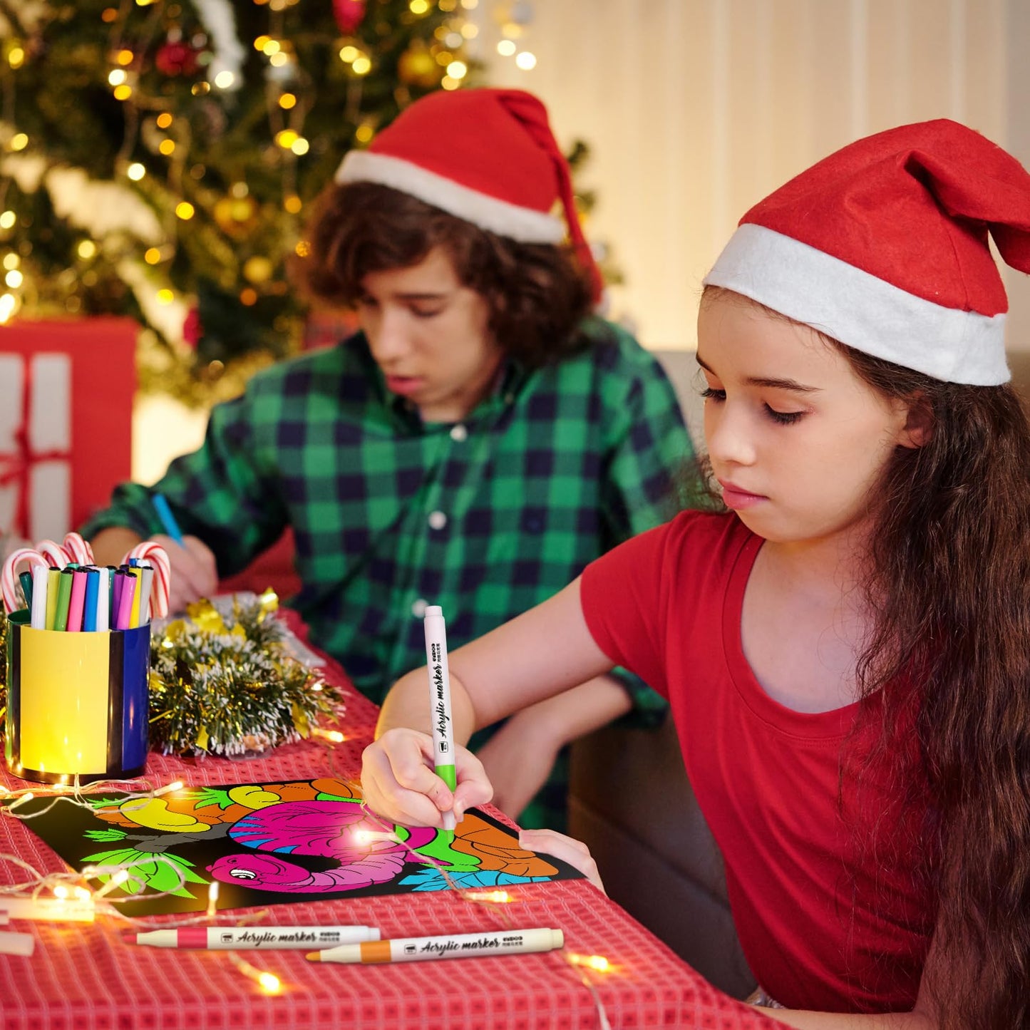 Zhanmai 48 Pack of 8 x 10 Inches Back to School Dinosaur Velvet Coloring Posters Party Favors and 24 Pcs Watercolor Pens for Adu