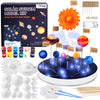 Pllieay Solar System Model Kit, Includes Small Light String, Foam Cylinder, Mixed Sized Foam Balls, Planetary Track Sticker And