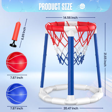 Chmywj Pool Basketball Hoop Pool Games Pool Toys With 2 Basketballs Floating Basketball Hoop For Pool For Kids & Adults Indoor O