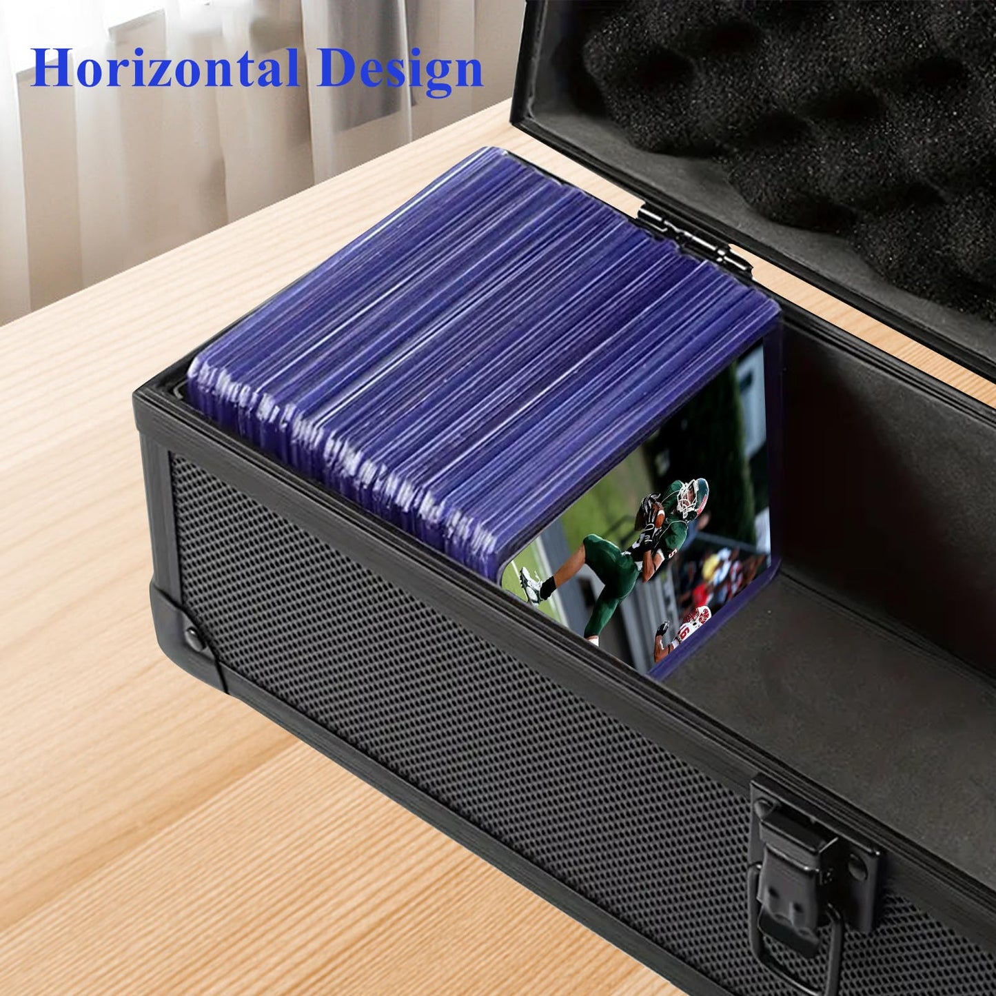 WUTONMU Toploaders Storage Box Hold 230+ 35PT 3x4 Standard Toploaders Hard Aluminum Alloy Top Loader Storage Case Trading Card Storage Box for Game/Sports Cards & One Touch
