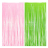 BRAVESHINE Party Streamers Backdrop - 2 Pack 3.2ft X 8.2ft Tinsel Foil Fringe Curtains for Halloween/Boo/Fairy/Girl Birthdays/Wi