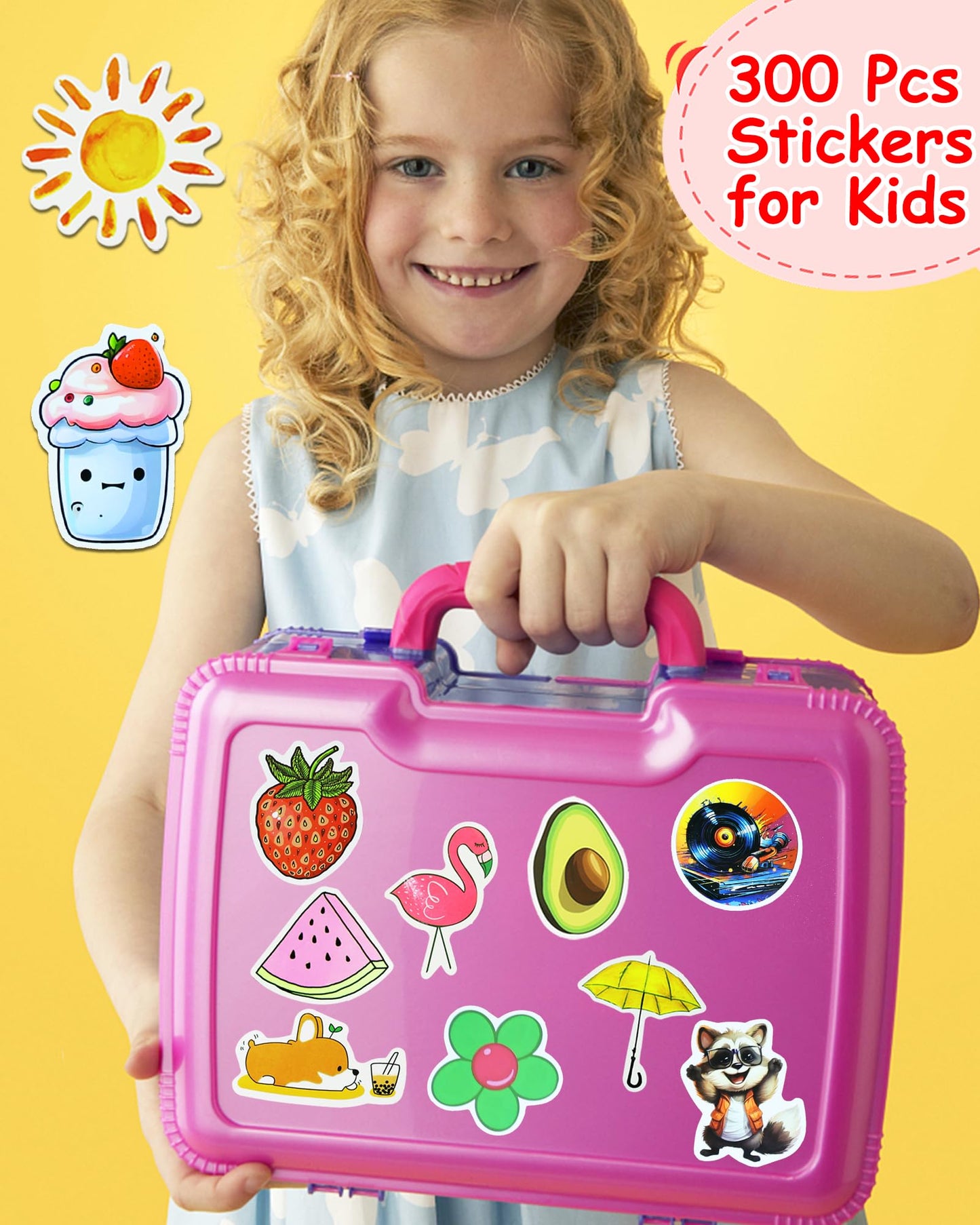 Eoaod 300Pcs Water Bottle Stickers For Kids, Cute Stickers For Water Bottles, Vinyl Waterproof Stickers Aesthetic Laptop Sticker