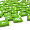 Cleverdelights 100 Wood Letter Tiles - Lime Green Color - Complete Set - Game Replacement Crafts Weddings Scrapbooking