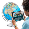 VEVOR Educational World Globe 10 in/254 mm Interactive Globe for Kids with AR Golden APP 720 Rotation LED Night Lighting 197 National Geographic Knowledge STEM Toy for Children Ages 4-10
