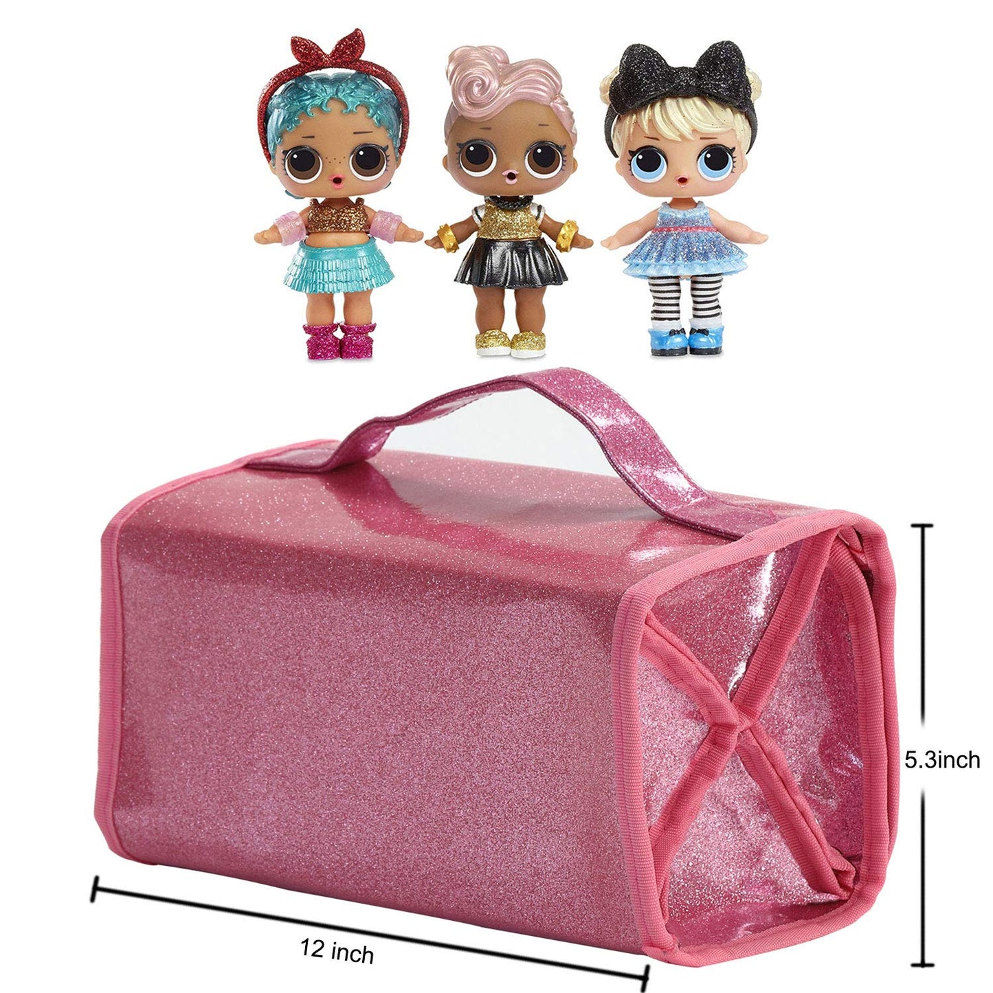 Leeche Storages & Display Case For Dolls Compatible With All Lol Surprise Dolls,Easy Carrying Storage Organizer Clear View Case(