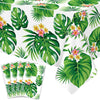 4 Pack Hawaiian Luau Tablecloths Tropical Palm Leaves Table Cloth Hawaiian Luau Table Cover Palm Leaves Table Cloth Baby Birthda