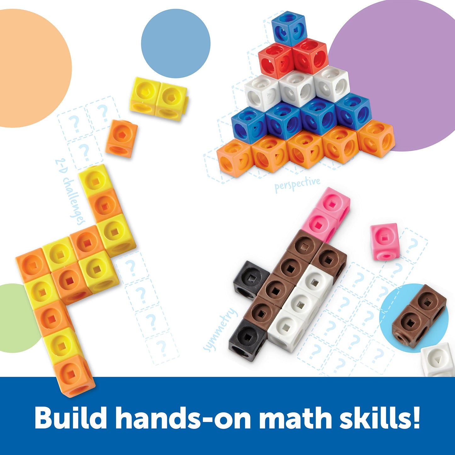 Learning Resources Stem Explorers Mathlink Builders - 100 Pieces, Ages 5+, Kindergarten Stem Activities, Math Activity Set And G