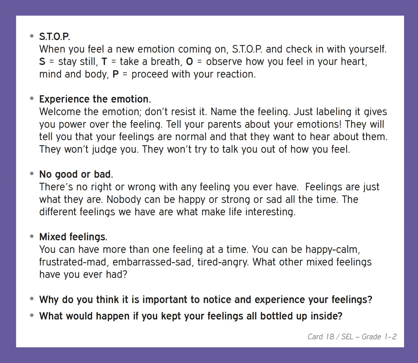 Testingmom.Com Gifted Learning Flash Cards - Social Emotional Learning (Sel) For 1St To 2Nd Graders – Teach Your Child To Handle Their Feelings, Manage Conflict, And Make Friends