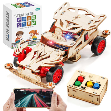 Stem Kits For Kids Ages 8-10, Remote Control Car Model Building Kit For Boys 8-12, Wooden 3D Puzzles 8-13, Wood Science Crafts P