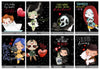 Silly Goose Gifts Classic Horror Themed Valentine's Day Cards - Set of 24, Black, Perfect for Classroom Exchange