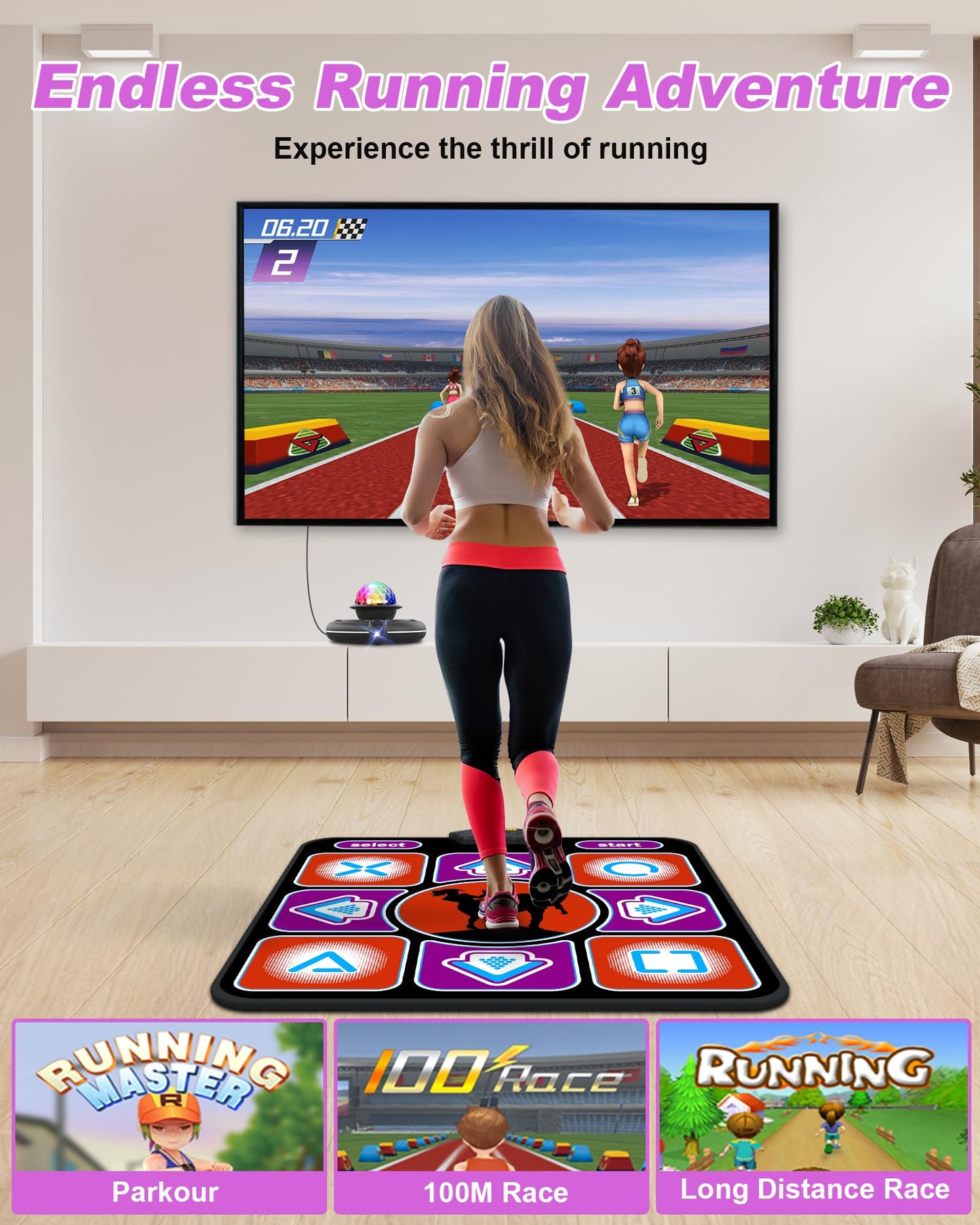 Acelufly Dance Mat, Electronic Dance Mat For Tv With Camera, Non-Slip Dance Mat For Girls, Birthday Gifts Dance Game Mat For Kid