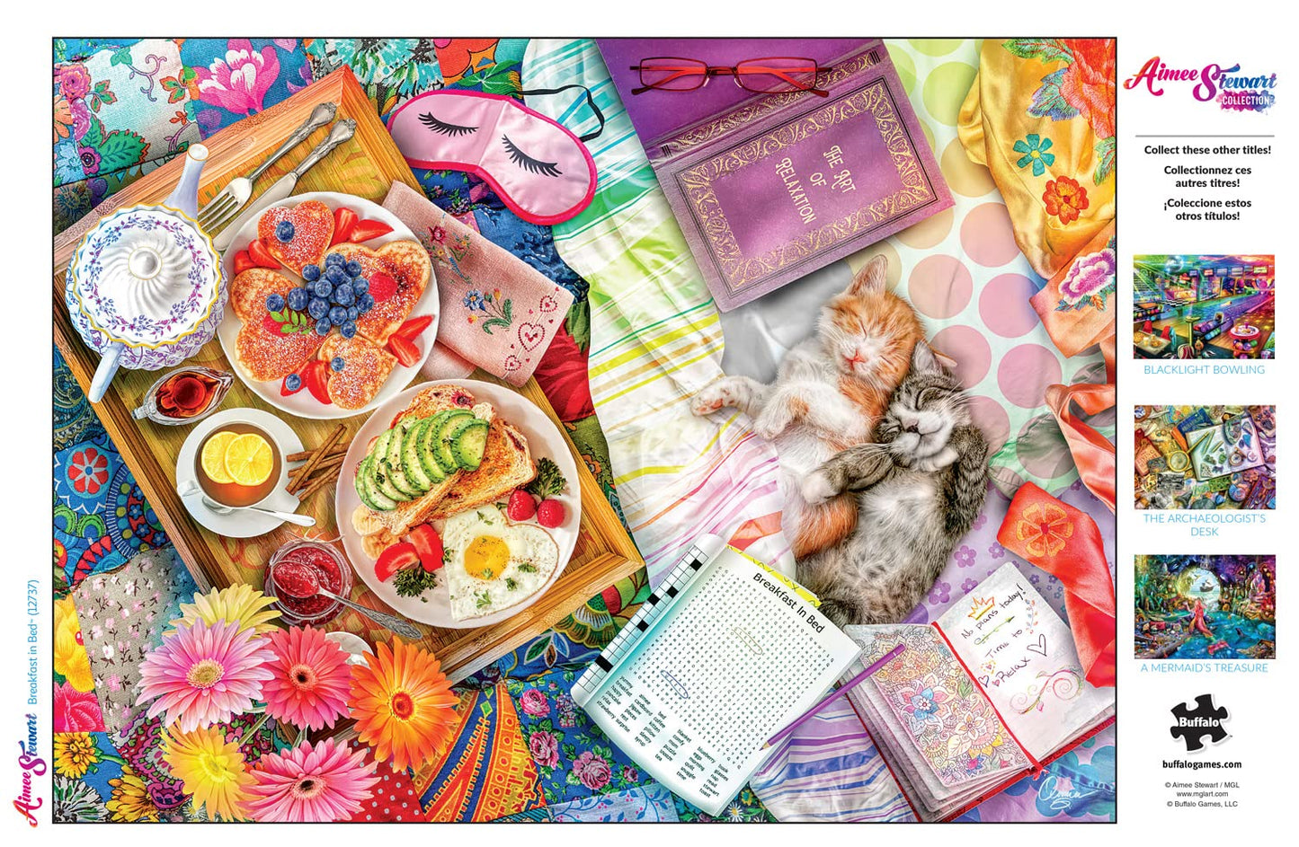 Buffalo Games 1000 Piece Jigsaw Puzzle - Aimee Stewart Breakfast in Bed - Large Multicolor Paper Model 12737