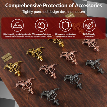 Wahartoly 21 In Large Luxury Thickened Wood Foldable Horse Race Board Game Finish Line Game With 11 Metal Model Horses 2 Sets Of