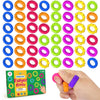 Kids Sensory Toys Fidget Rings: 50 Pack Textured Sensory Rings Stress Toys For Kids With Autism Calming - Bulk Fidgets For Stude