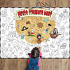 Naozinebi Pirate Coloring Poster For Kids Giant Coloring Poster Large Treasure Hunt Coloring Tablecloth Jumbo Coloring Books For
