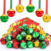 64 Pieces Christmas Bell Necklaces Large Bell Necklaces for Craft Holiday Party Supplies (Multicolor)