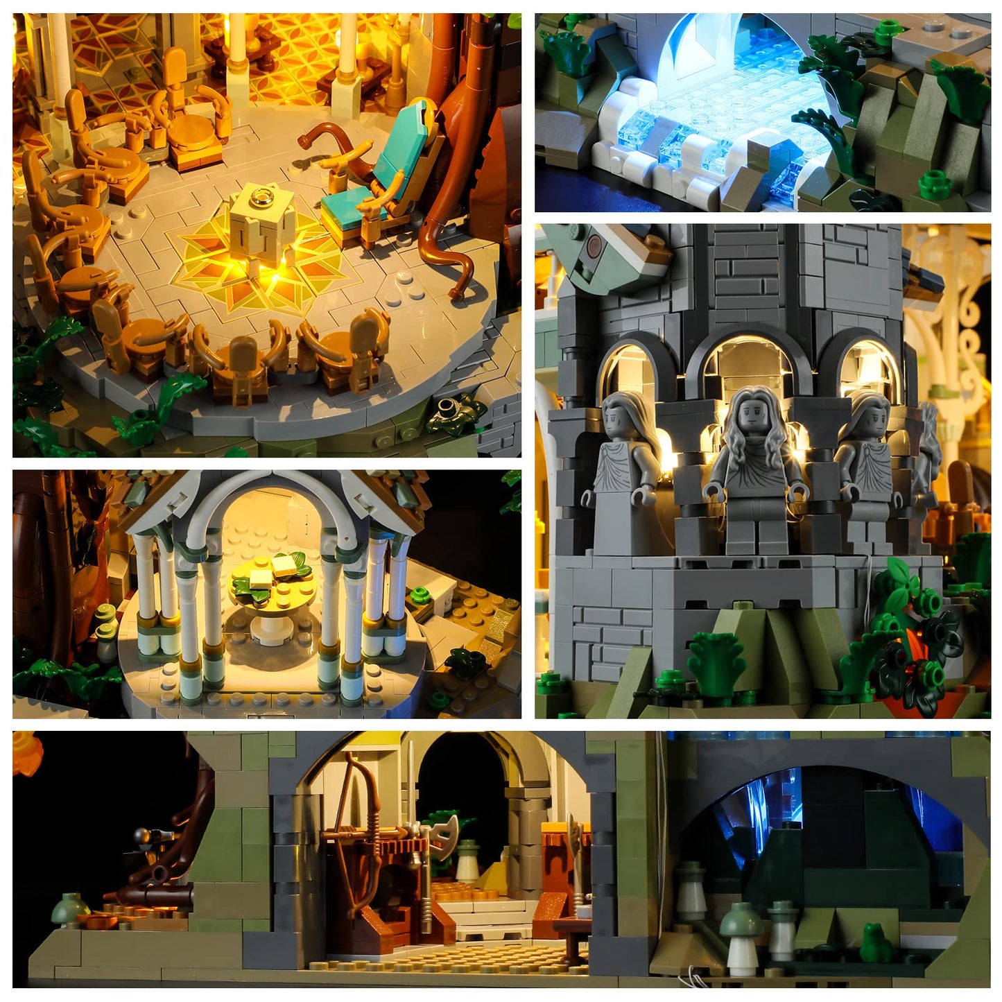 Yeabricks Led Light For Lego-10316 Lord Of The Rings The Lord Of The Rings: Rivendell Building Blocks Model (Lego Set Not Included)