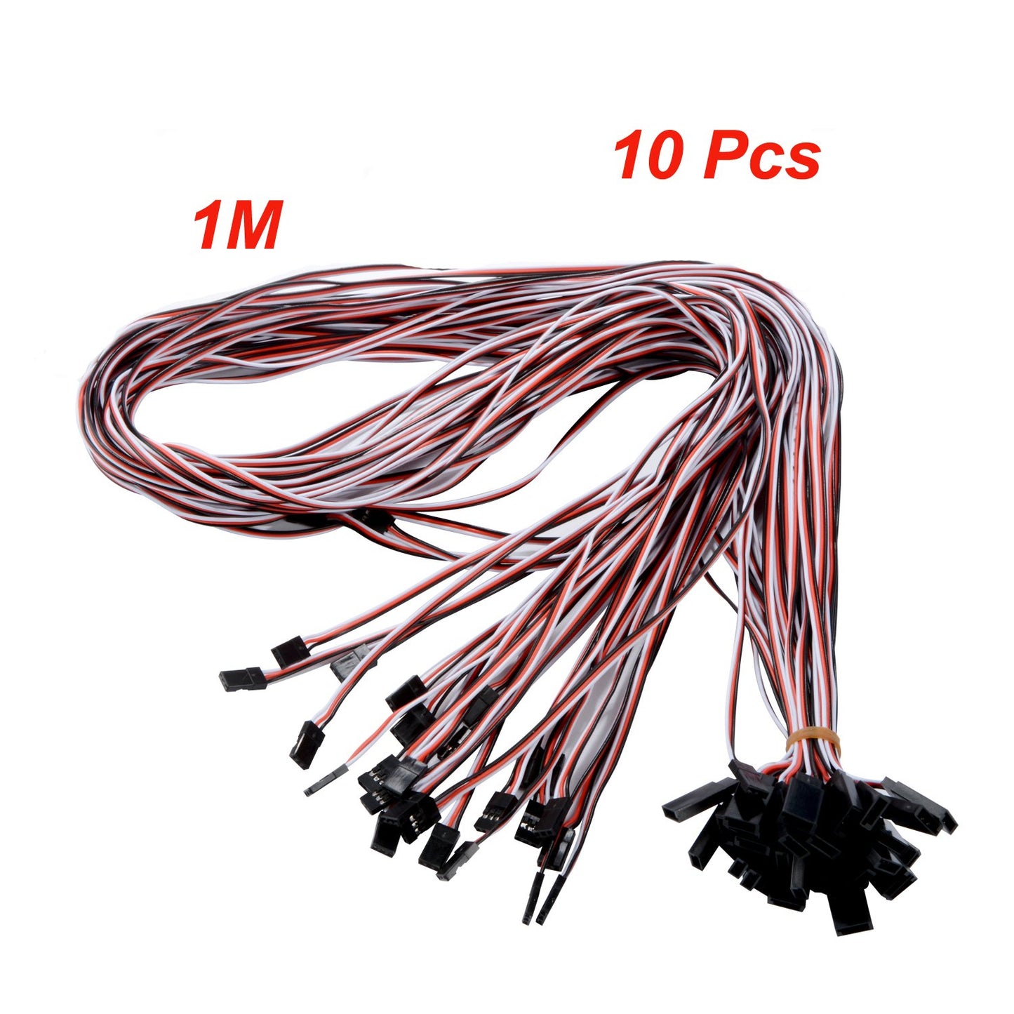 YXQ 1M Servo Extension Cable 3 Pin Male to Female Lead Wire for RC Airplane (10Pcs)