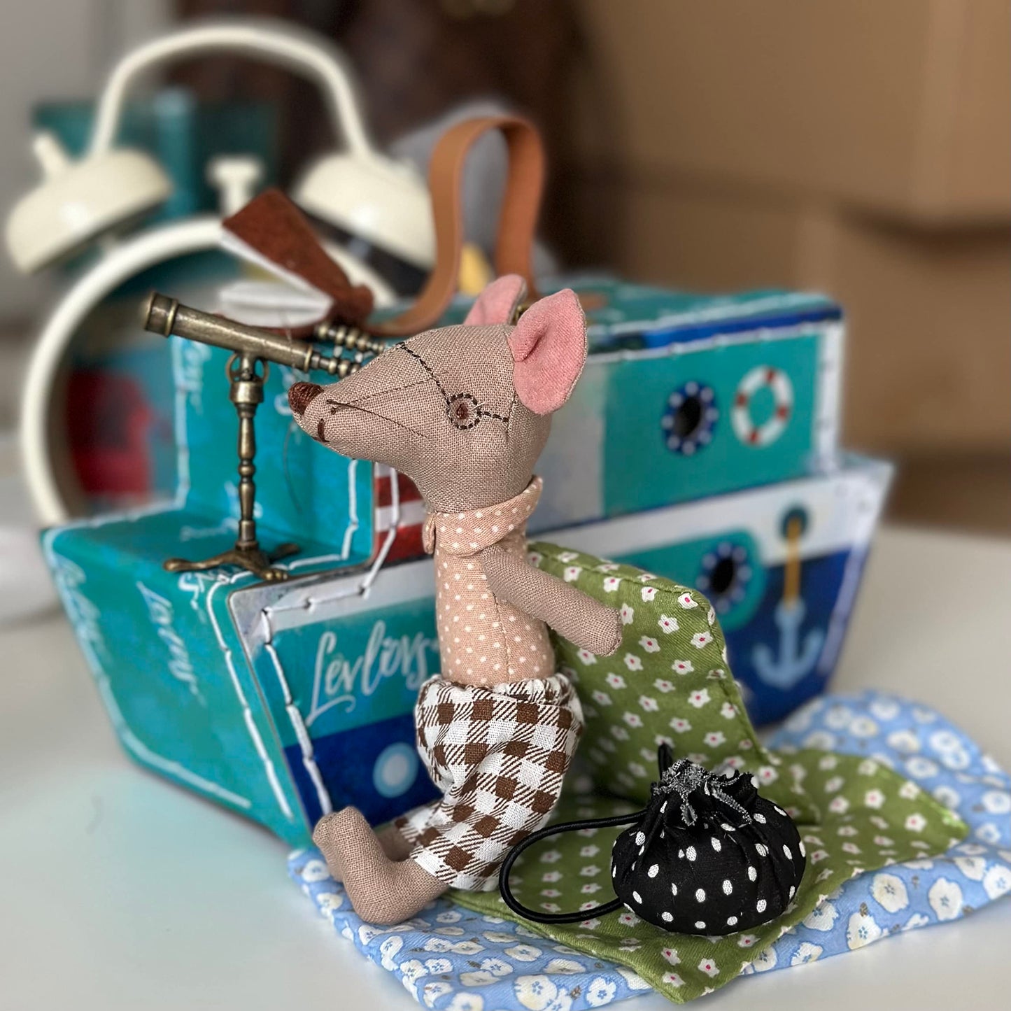 Levlovs Mouse In A Matchbox Toy Baby Registry Gift (Twins Baby Mice)