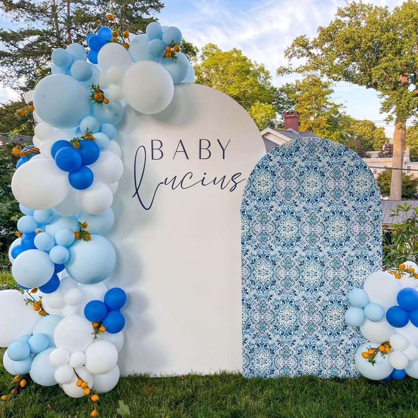 Blue And White Balloon Arch Kit, 100Pcs Light Blue White Balloon Garland Kit With Different Sizes Balloons, Baby Blue Pastel Blue White Balloons For Baby Shower Wedding Birthday Party Decorations