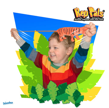 Rep Pals - Tiger, Stretchy Toy from Deluxebase. Super Stretchy Animal replicas That Feel Real, Great for Kids