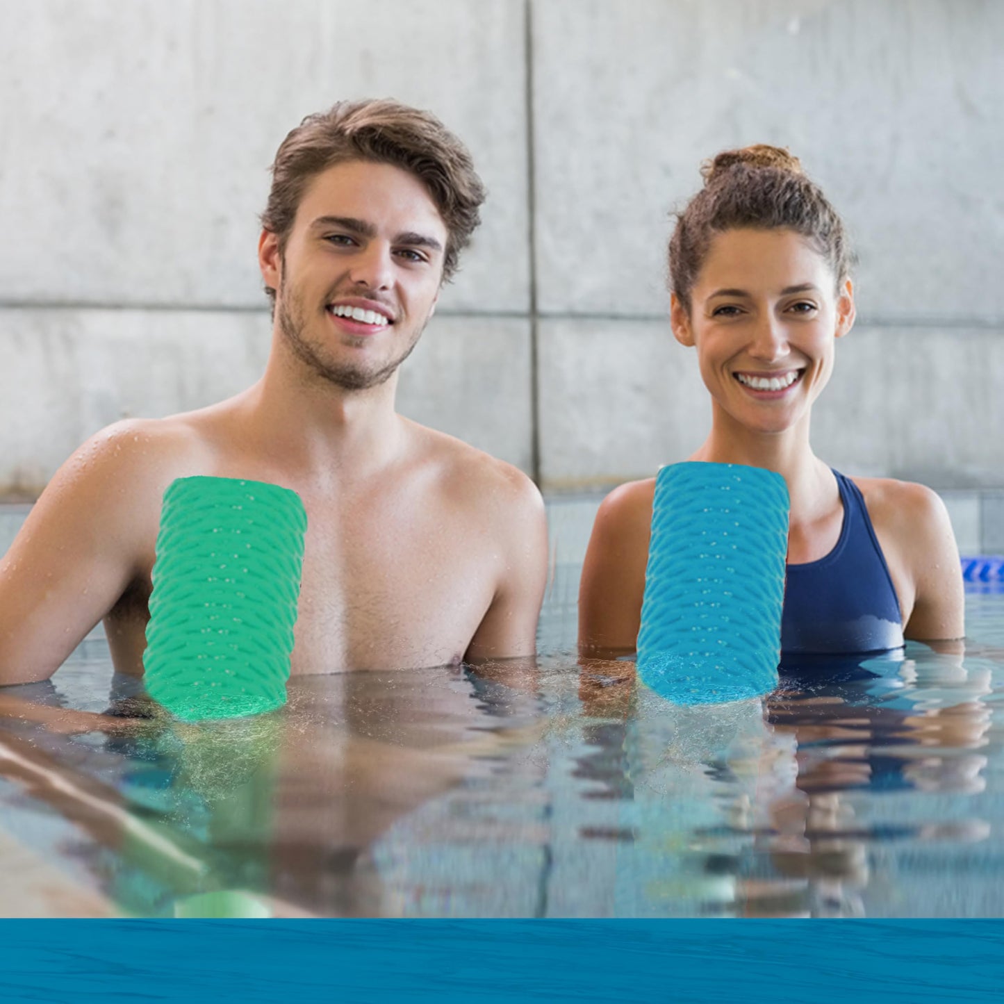 VOS Mega Foam Pool Wavy Noodle enhanced & Big Super Soft Pool Noodle for Swimming and Floating Pool Floats Lake Floats - 1 Pack (Cloud Blue 1 Pack)
