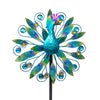 Stargarden 58 Inch Peacock Wind Spinner-Double Wind Sculpture Metal Windmill For Garden Patio Yard Decor