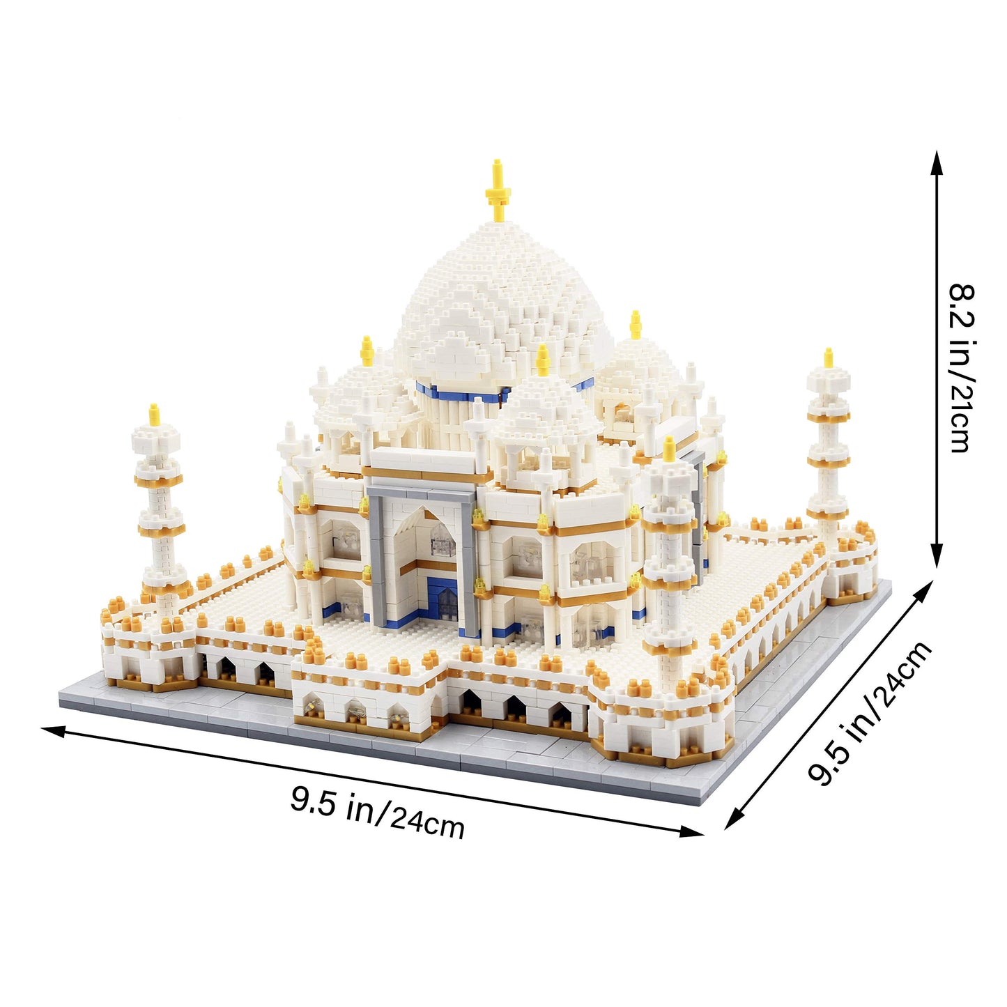 dOvOb Micro Mini Blocks Taj Mahal Model Set - 4000 Pieces, Multicolor, Plastic, Model QS004, Perfect for Kids and Adults