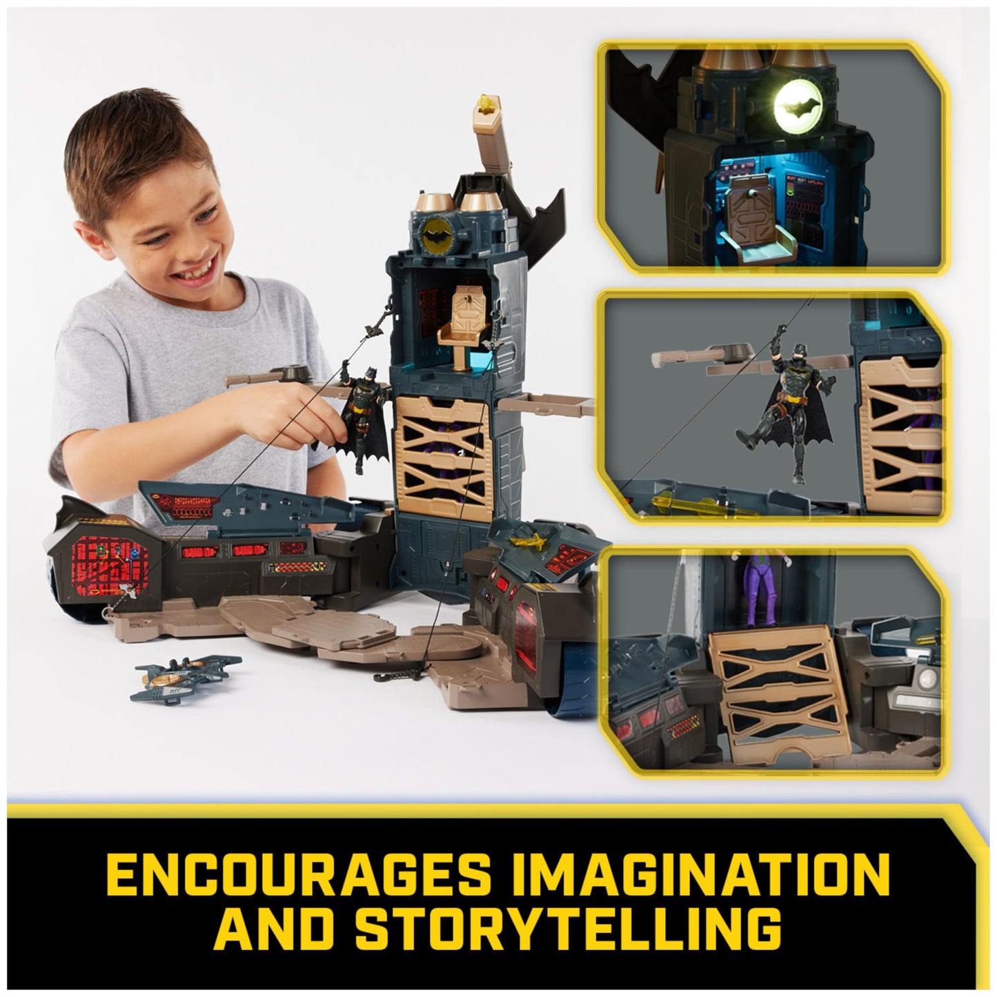 DC Comics Batman Ultimate Transforming Batmobile Playset 2-in-1 with Exclusive Figure, Lights & Sounds, Kids Toys for Ages 4+