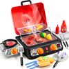 Kids BBQ Grill Playset, Kitchen Toy Set with Pretend Smoke, Light, Sound & Color-Changing Food, Toy Kitchen Accessories, Indoor