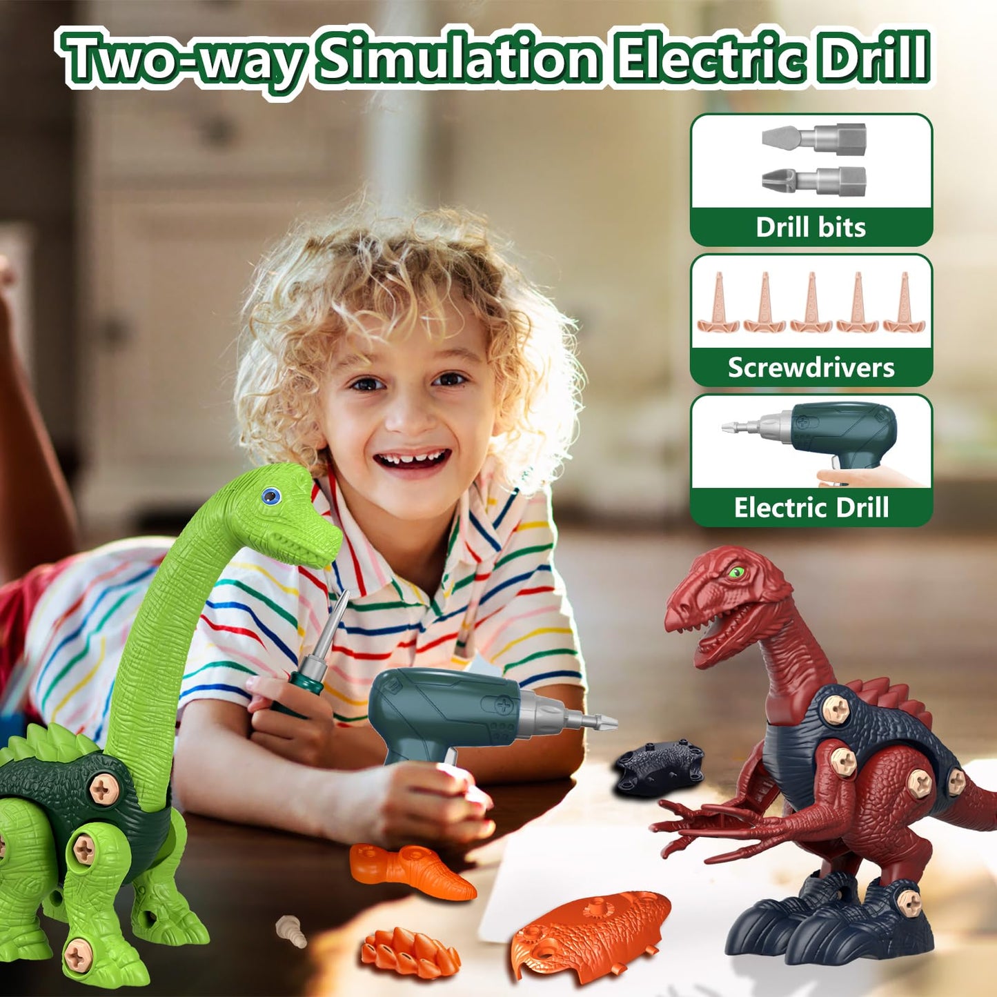 Jasonwell Kids Building Dinosaur Toys - Boys Stem Take Apart Construction Set Educational Dino Kit Play Set Easter Party Favors Christmas Birthday Gifts For Toddler Girls Age 3 4 5 6 7 8 + Year Old