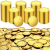 Sanwuta 400 Pieces Gold St. Patrick's Day Plastic Coins Bulk Lucky Shamrock Leprechaun Coins St Patricks Day Decorations with 3
