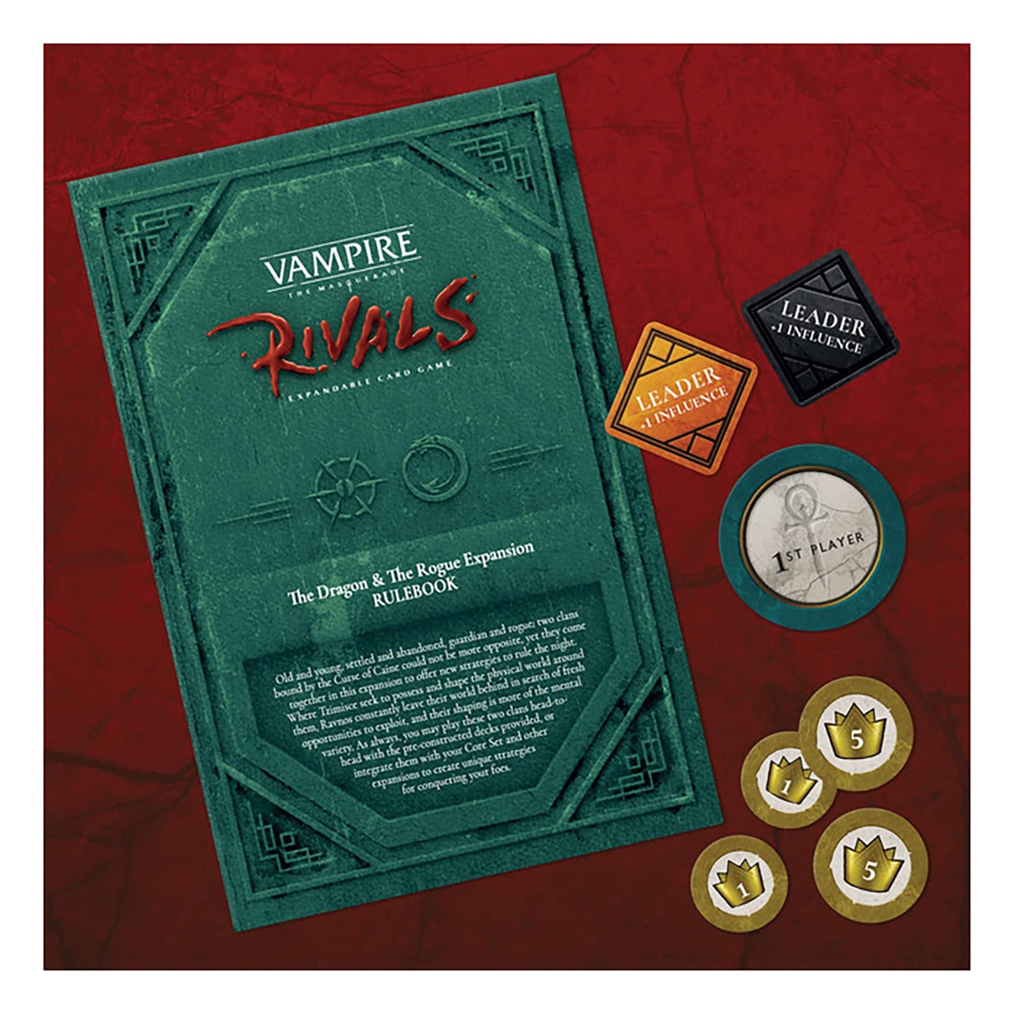 Renegade Games Studios Vampire: The Masquerade Rivals Expandable Card Game The Dragon & The Rogue Expansion - Ages 14+, 2-4 Players, 30-70 Min (Rgs02458)