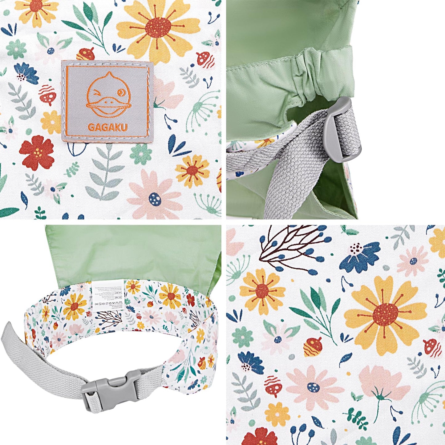 Gagaku Baby Doll Carrier, Toy Baby Carrier For Dolls, Baby Doll Carrier For Little Girls, Toddlers Kids Baby Doll Carrier With Adjustable Straps, Reborn Baby Doll Accessories - Green (Pinecones)
