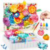 Kiditos Magic Flower Art Kit for Girls - DIY Blooming Flower Craft Kit with Color Drop Science Experiment | Creative Art & STEM