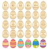 Jansun 24Pcs Easter Egg Tokens, Easter Egg Fillers Wooden Easter Reward Tokens Tokens Coins With 24 Different Engraved Sayings F