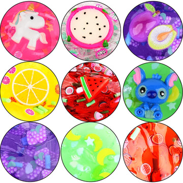 6 Pack,Fun Slime Crystal Clear Slime Kit,Super Soft And Non-Sticky, Diy Crunchy Slime Toy For Kids, Boba Slime Party Favors For