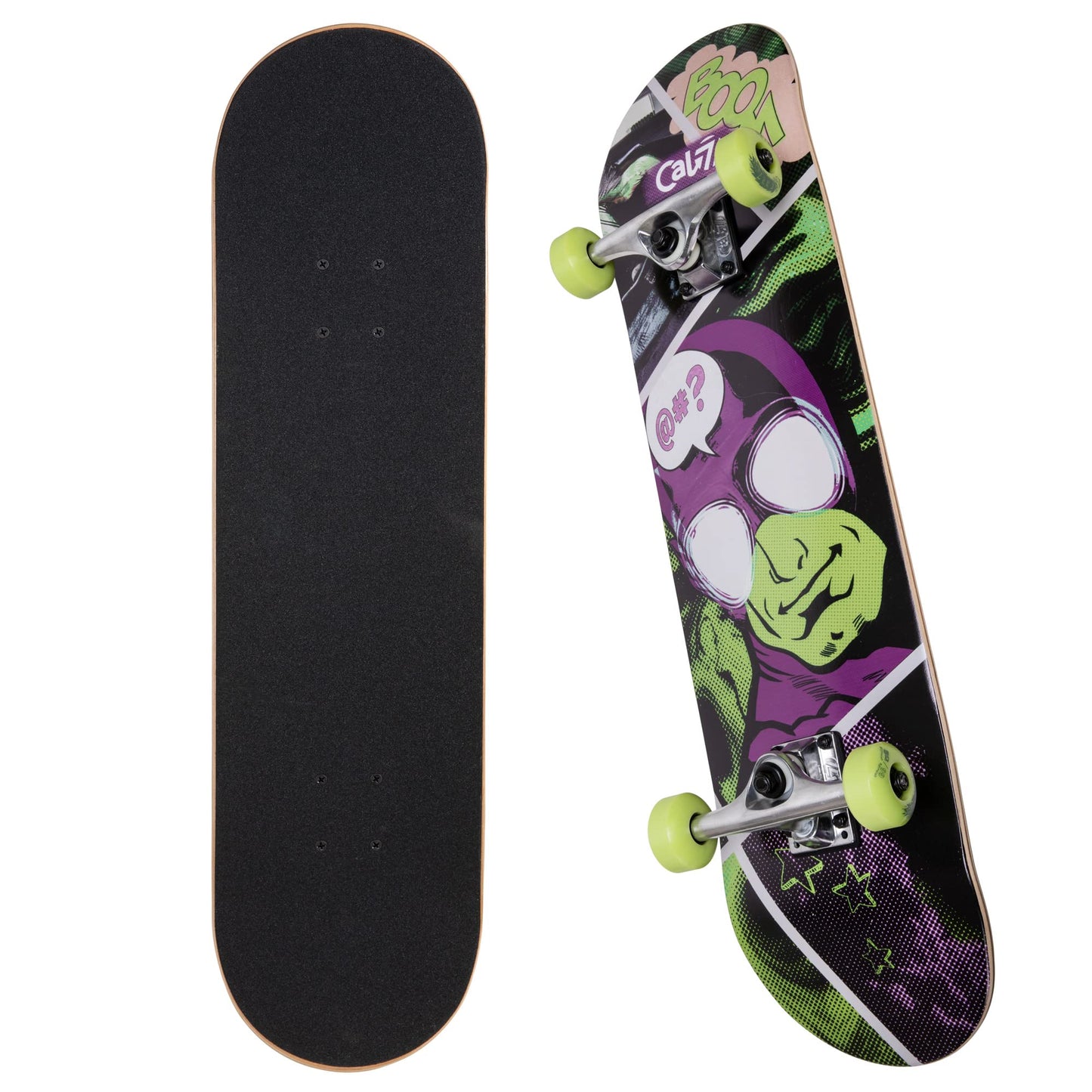 Cal 7 Complete Standard Skateboard 7.58Inch Deck (7.75 Boom)