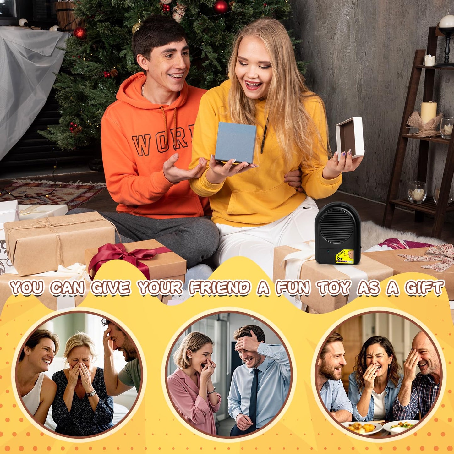 Taabhbu Remote Controlled Fart Machine - Fart Blaster With Remote, 50 Realistic Sounds, Wireless Range Over 10M - Hilarious Pran