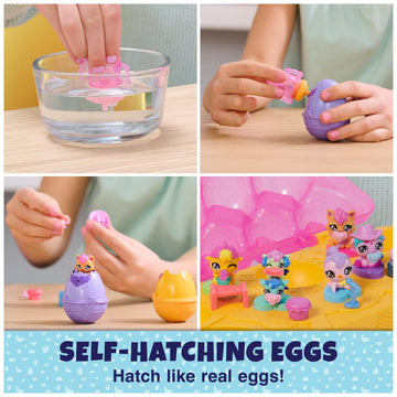 Hatchimals Alive Pink & Yellow Egg Carton Toy with 6 Mini Figures & 11 Accessories, Ages 3+, Model 6071092