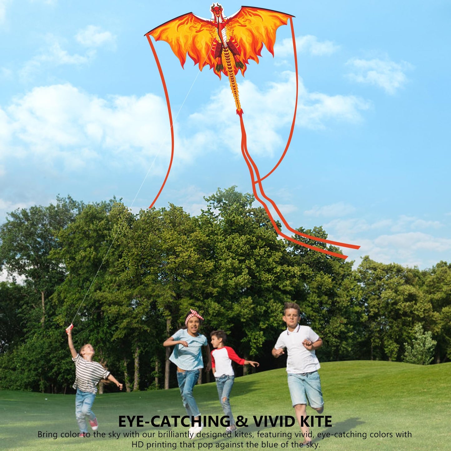Dragon Kite For Adults, Kites For Kids Ages 4-8 8-12 Easy To Fly, Kids Kites For Boy Girls, Kite For Beginners Beach Trip Park F